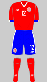costa rica 2022 world cup kit with red socks